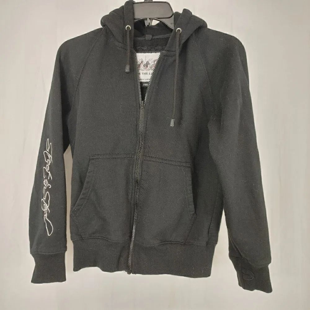Street & Steel Ride The Life Womens Embroidered Sweatshirt Like Jacket Size Smal